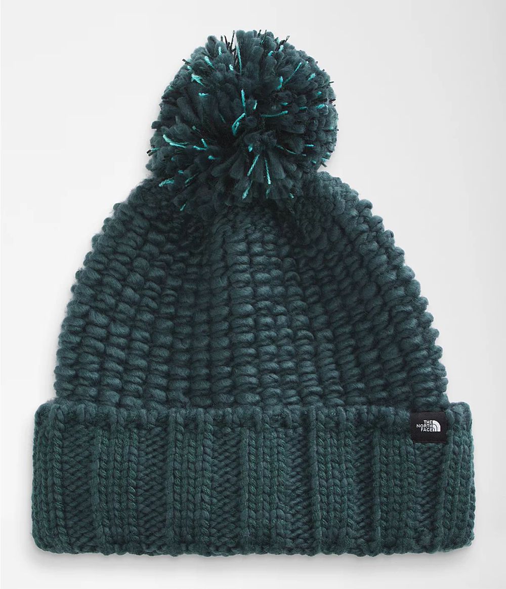 The North Face Cozy Chunky Beanies Damen - DunkelGrün CH-438MTRX